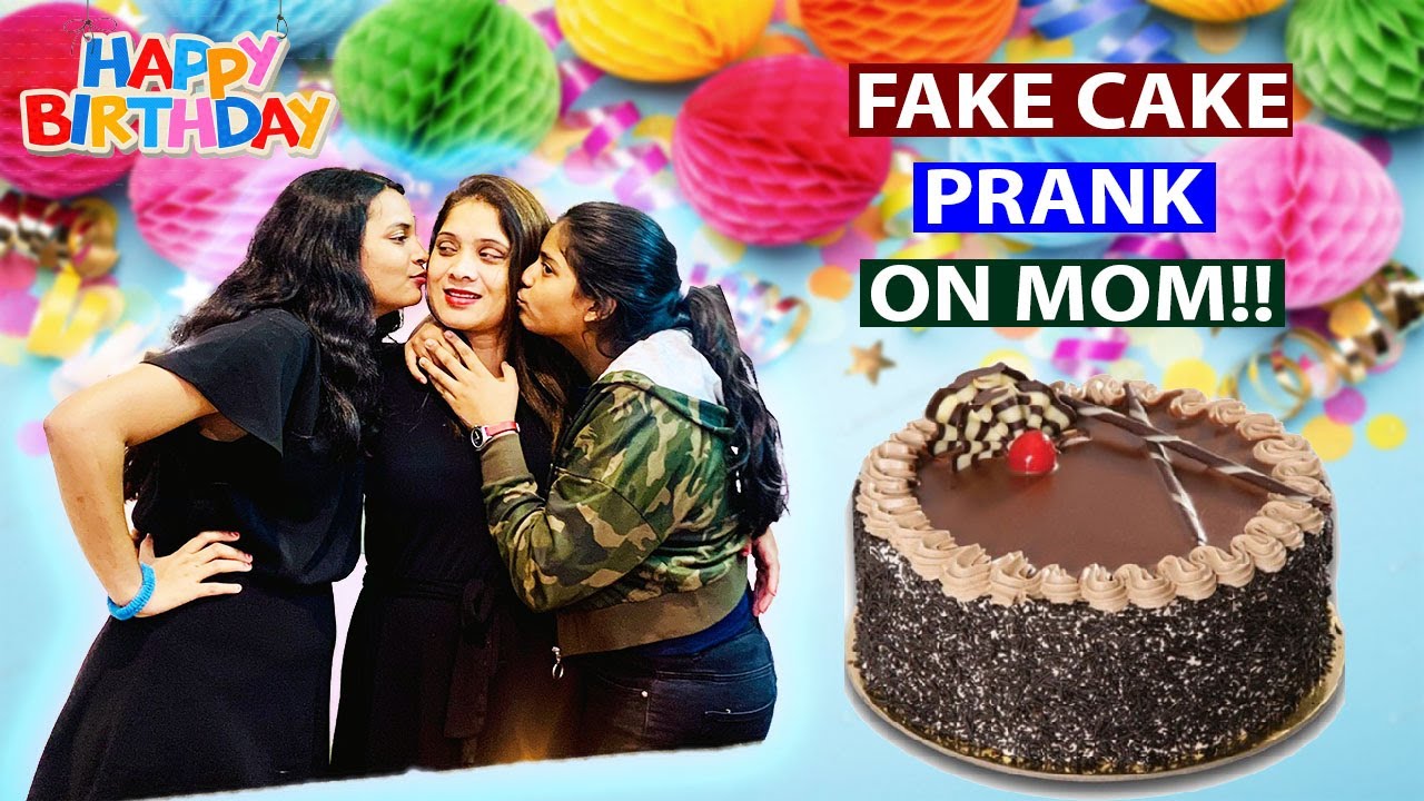 Fake cake prank on Mom’s birthday | Cake or Fake l Ayu And Anu Vlogs
