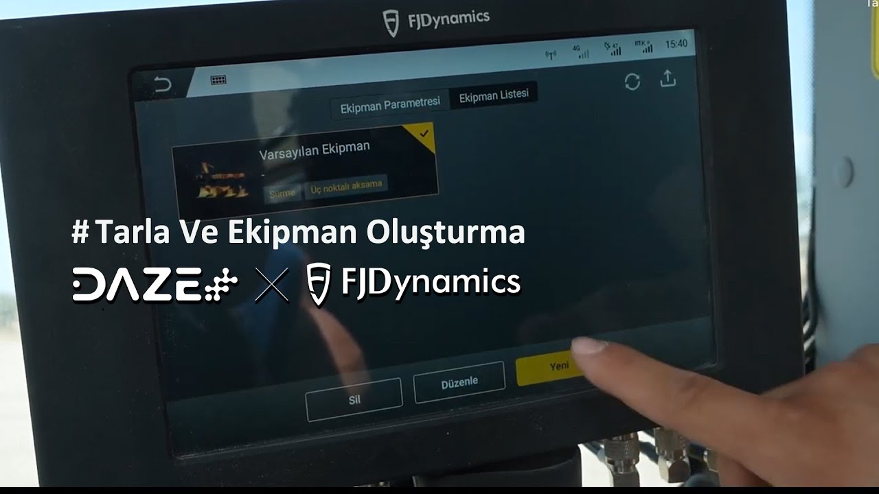 FJDYNAMICS Otomatik Dümenleme Tarla ve Ekipman Oluşturma - Daze Tarım