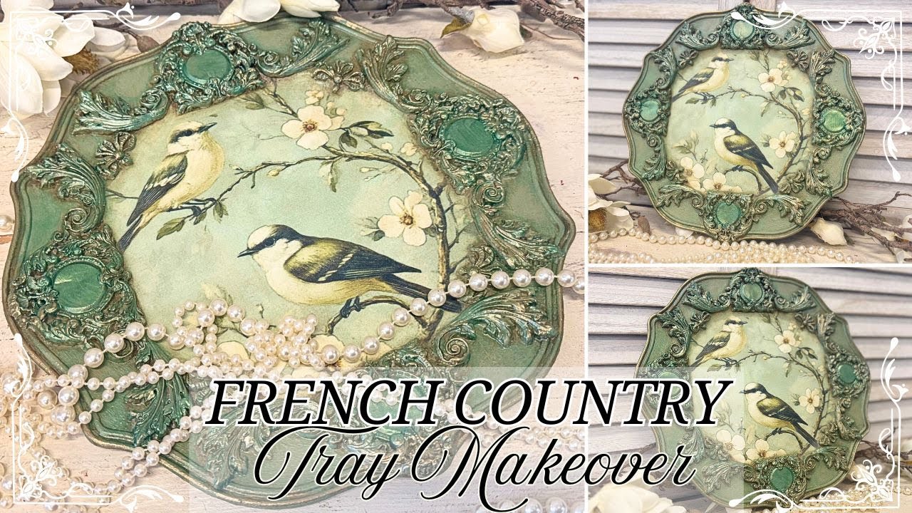DIY French Country Tray using Redesign Moulds & Decoupage | Budget Friendly Home Decor | Ornate