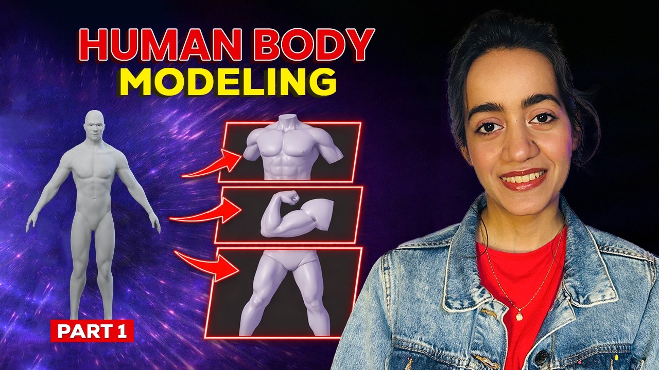 Blender Human Body Modeling Step by Step | Torso, Arms & Legs 3D Tutorial