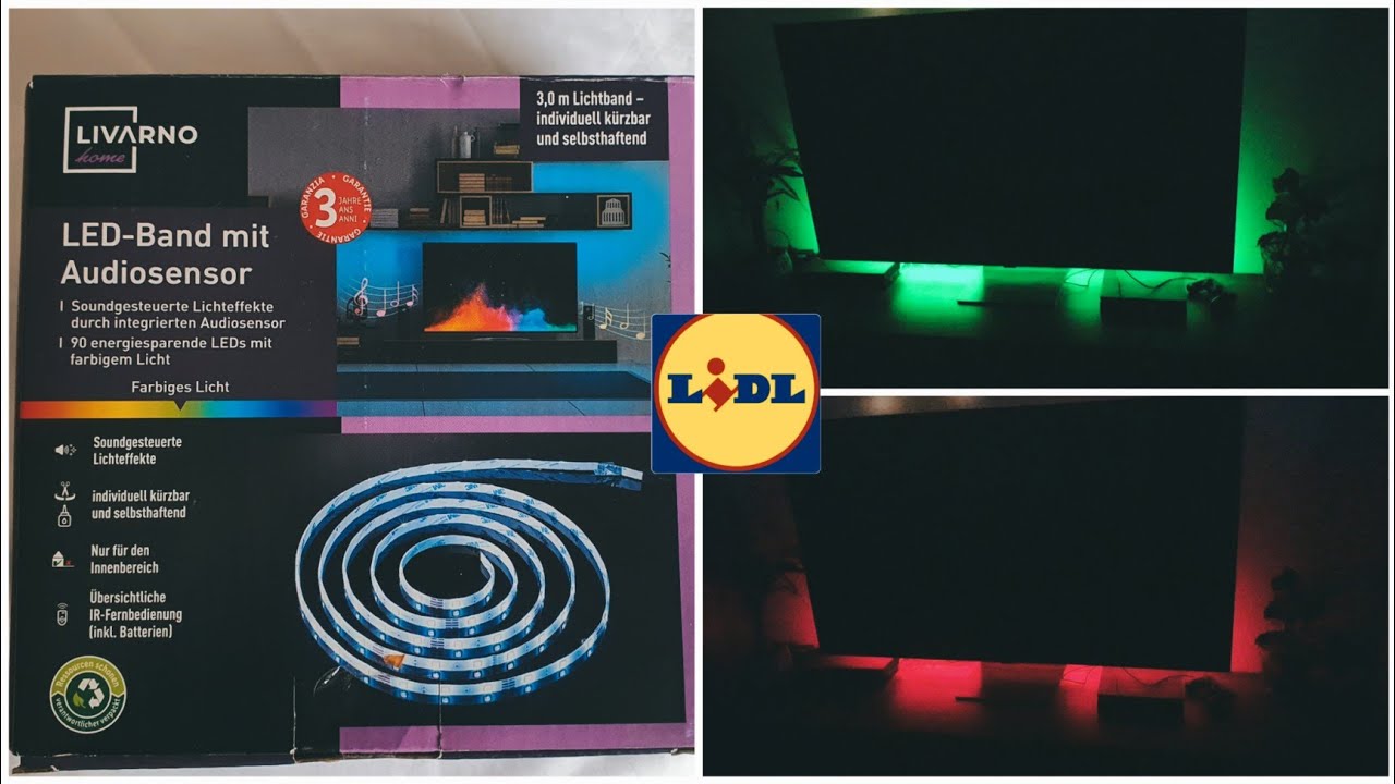 Livarno Home Led band mit Audiosensor | led lights from Lidl|how to connect connectors of led lights