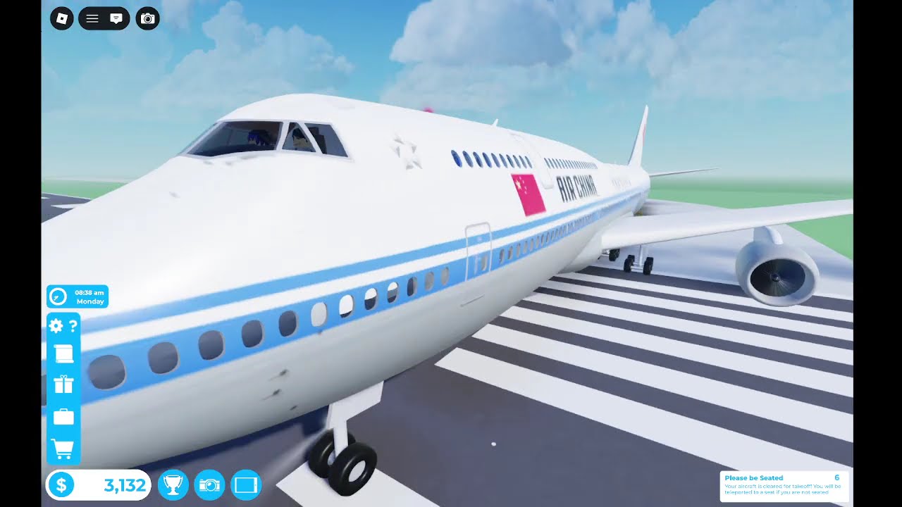 cabin crew sim roblox, A full cabin flight in Boeing 747-8 China Airline