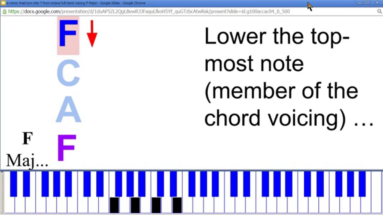 transforming a triad into a seventh chord - one approach