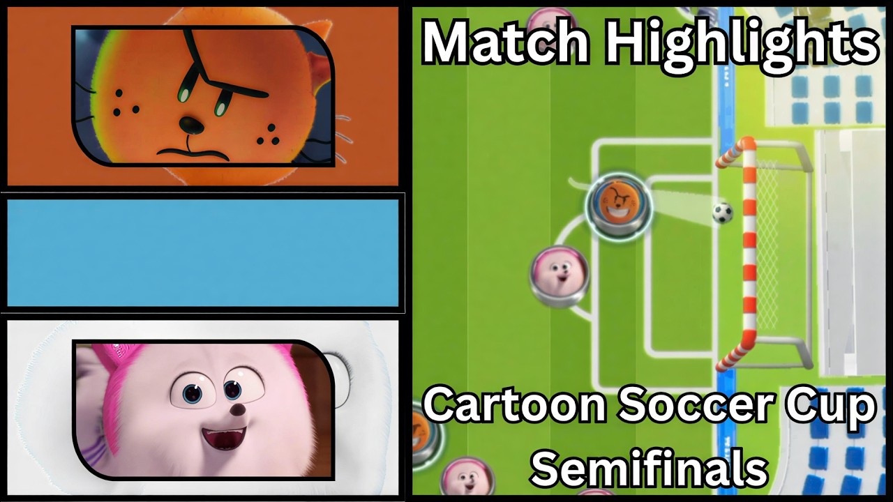Petey Vs Gidget | Cartoon Soccer Cup Semifinals Highlights