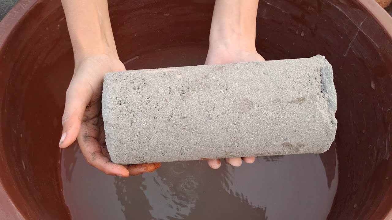 ASMR Reused cement water crumbling edits satisfying