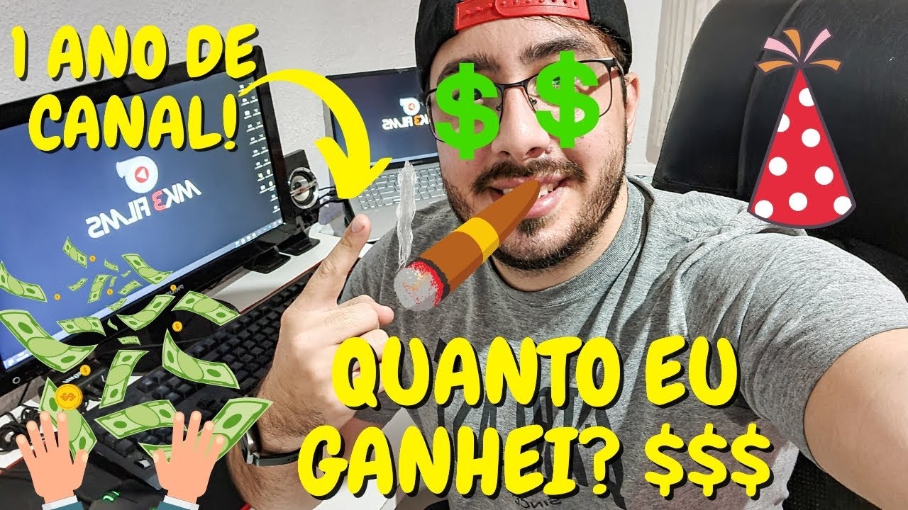 1 ANO DE CANAL MK3FILMS!! Afinal, QUANTO EU GANHEI COM O YOUTUBE?! Mostrando como &eacute; ter um canal!