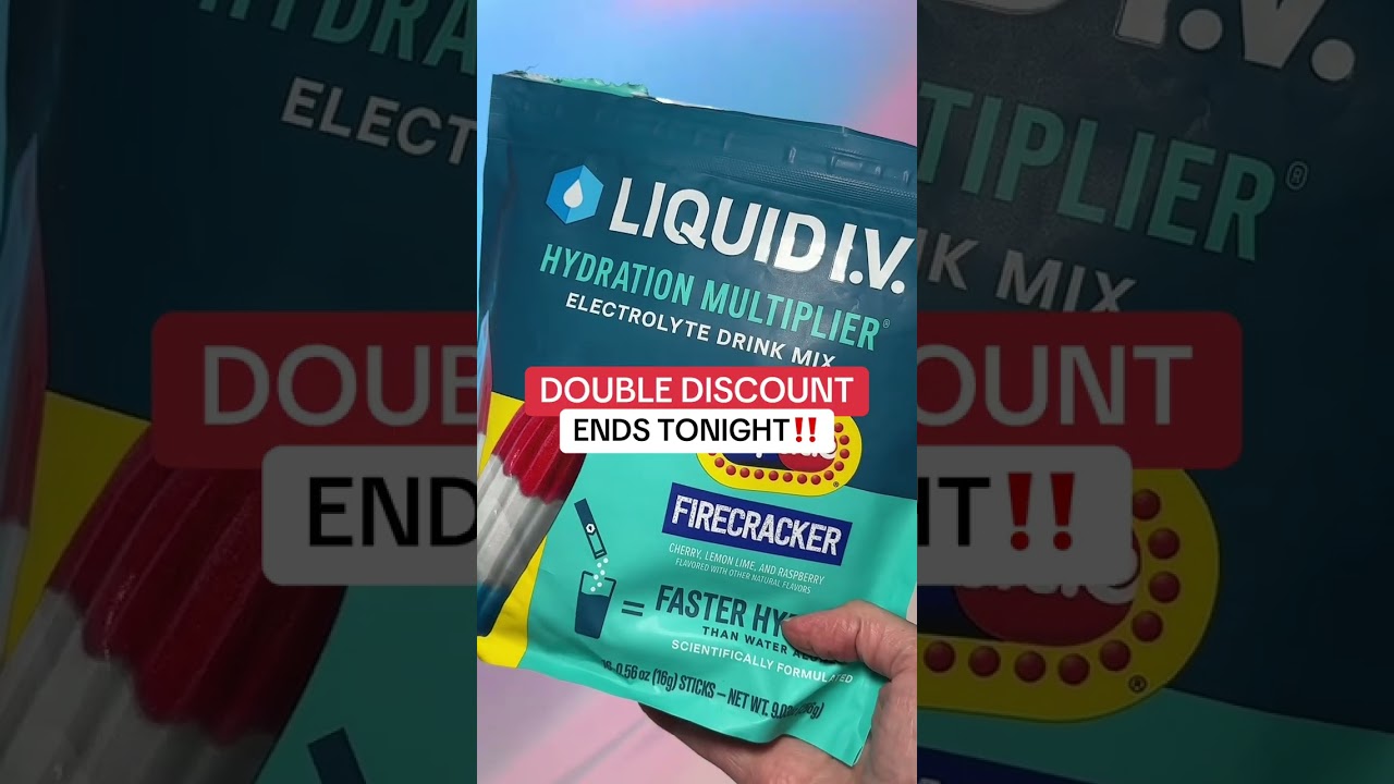 RUNNNNNN 🏃🏻‍♀️💨 and get the DOUBLE DISCOUNT on the Liquid I.V
