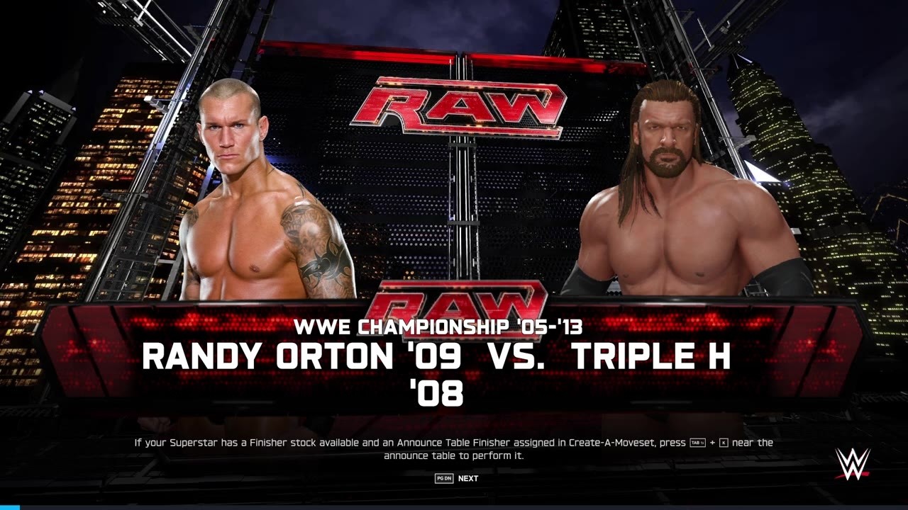  [TLC MATCH] Randy Orton VS Triple H  for WWE Championship