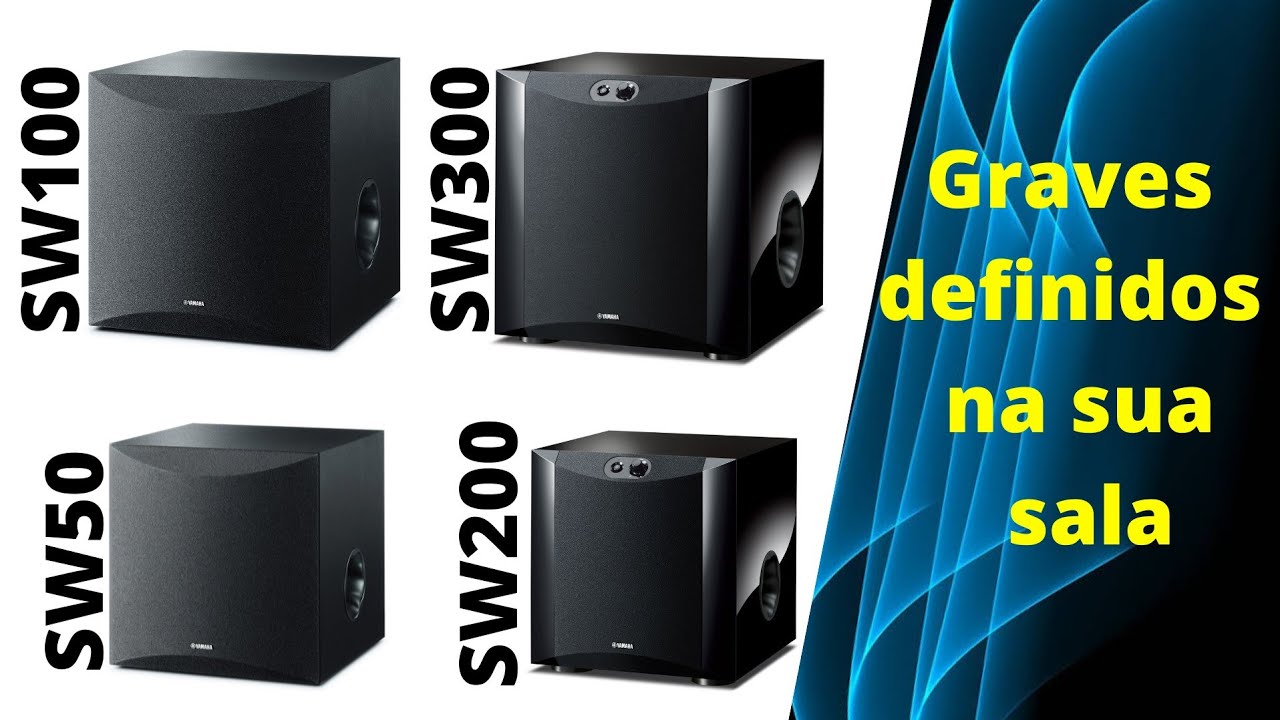 Subwoofers Yamaha Ns Sw 050, Ns Sw 100, Ns Sw200 e Ns Sw300