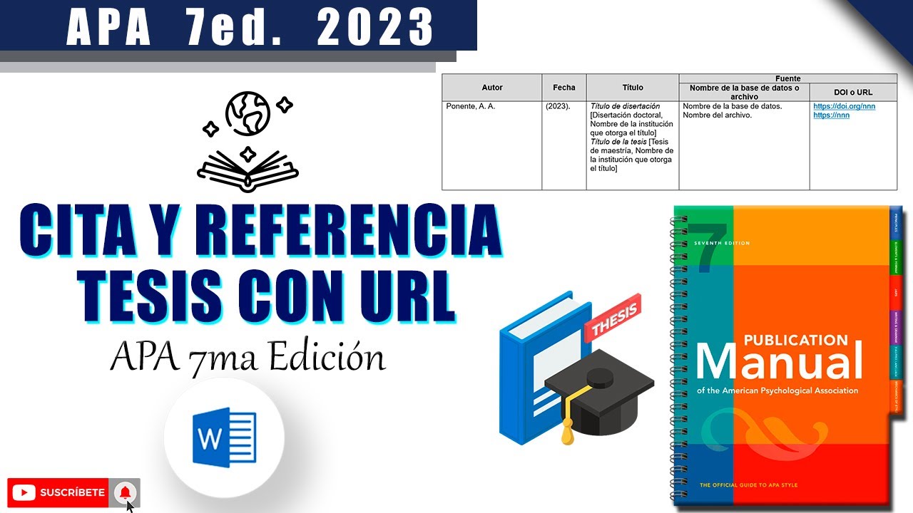 7️⃣ Cómo citar una Tesis de una base de datos con Estilo APA 7 edición en Word rápido y sencillo 💻