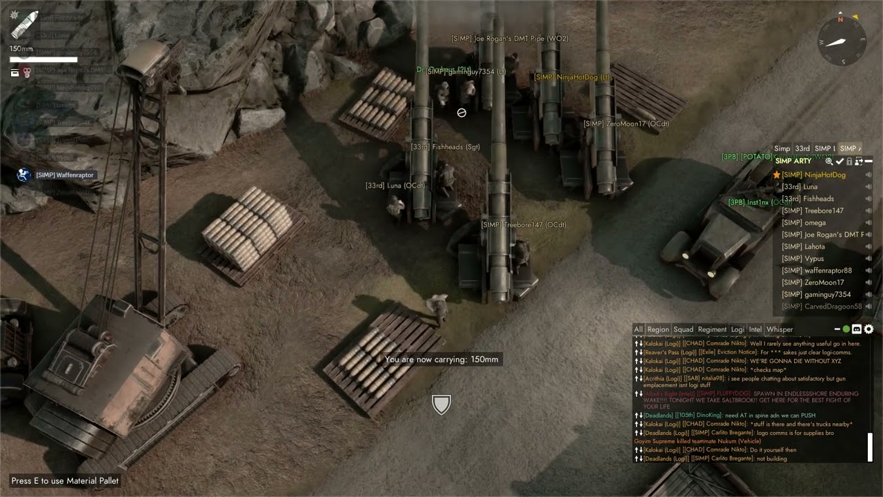 Foxhole, SIMP Artillery Operation