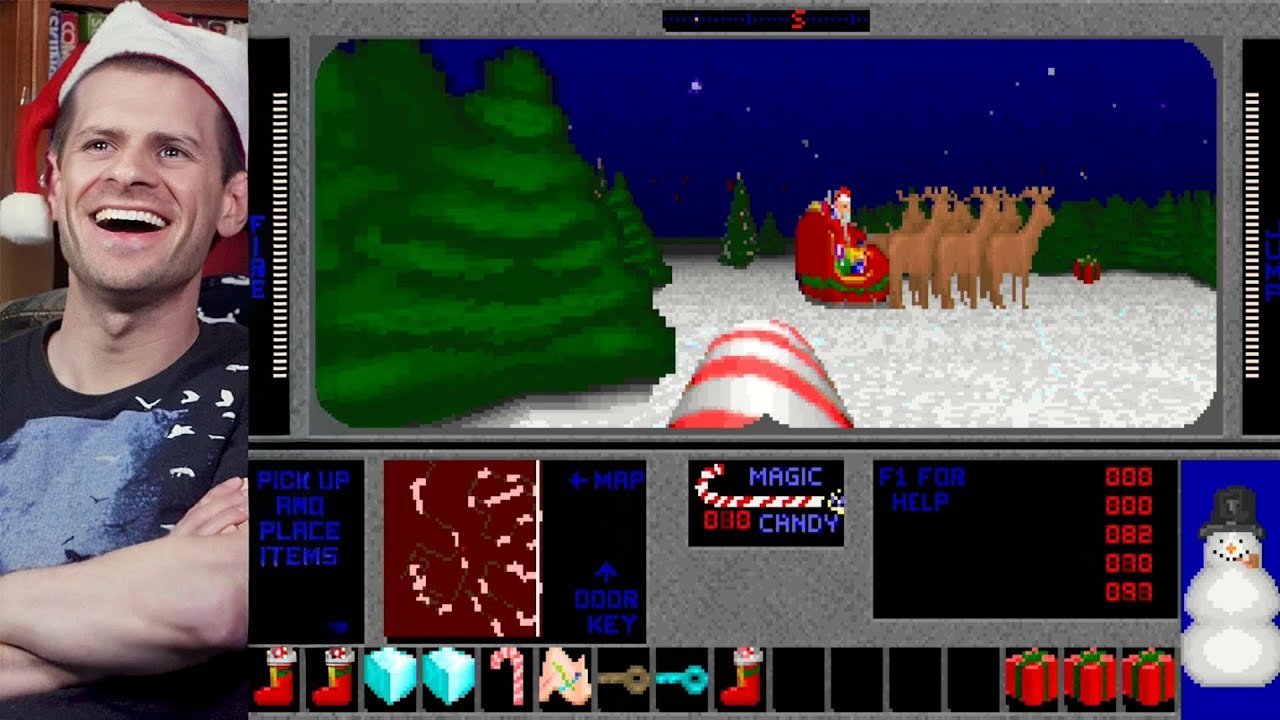 Christmas FPS Santa's Rescue From 1996 (Pie in the Sky 3D Game Creation System)