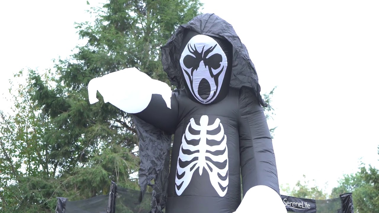 Reaper Airblown Inflatable Halloween 2020 4K unboxing