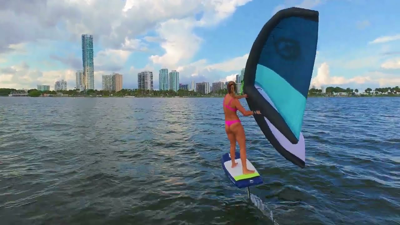 Luise Wanser Flying in Miami | Tillo Wing Foil 1120 + Albatross 5.0