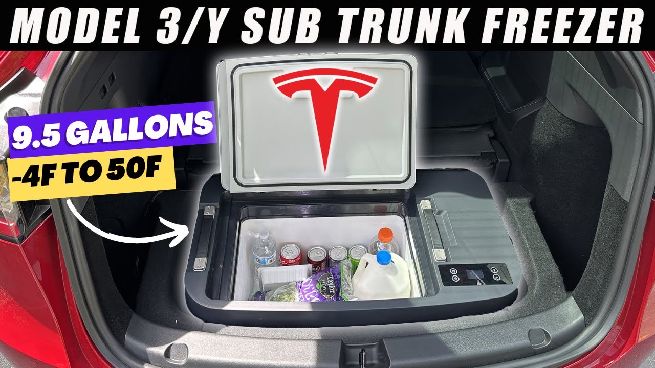 World’s FIRST Portable Freezer for Tesla Sub-Trunk (Model 3/Y Acopower TesFridge)