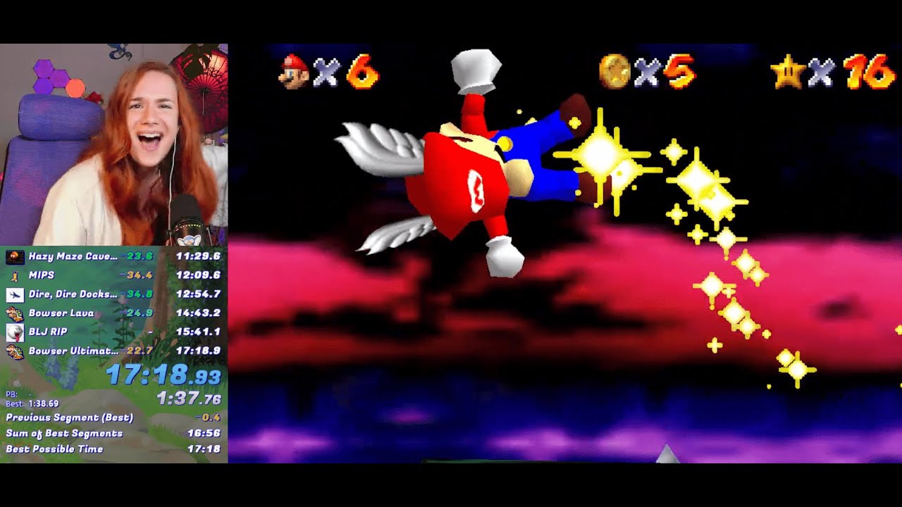 Enfin le record !! Mario 64, 16 stars Speedrun !