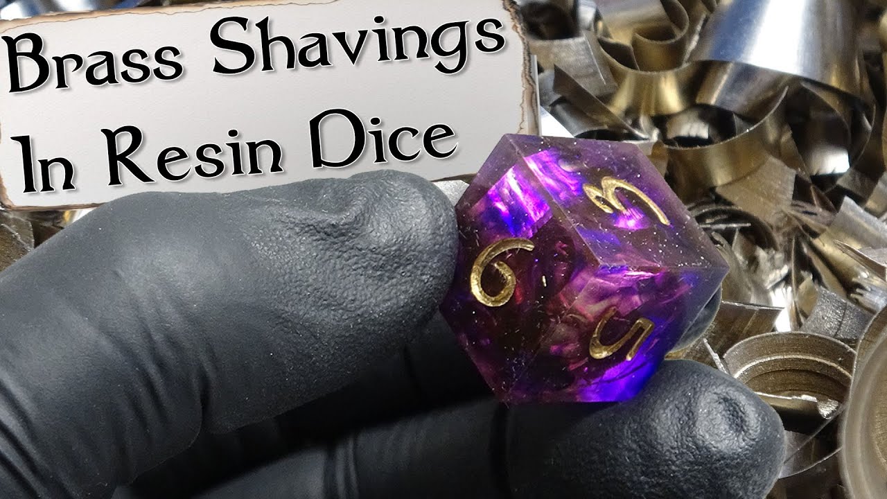I Made Brass & Resin Dice Galaxy Dice