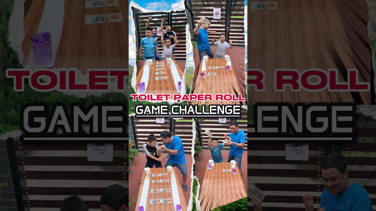 The toilet paper roll game challenge ❤️
