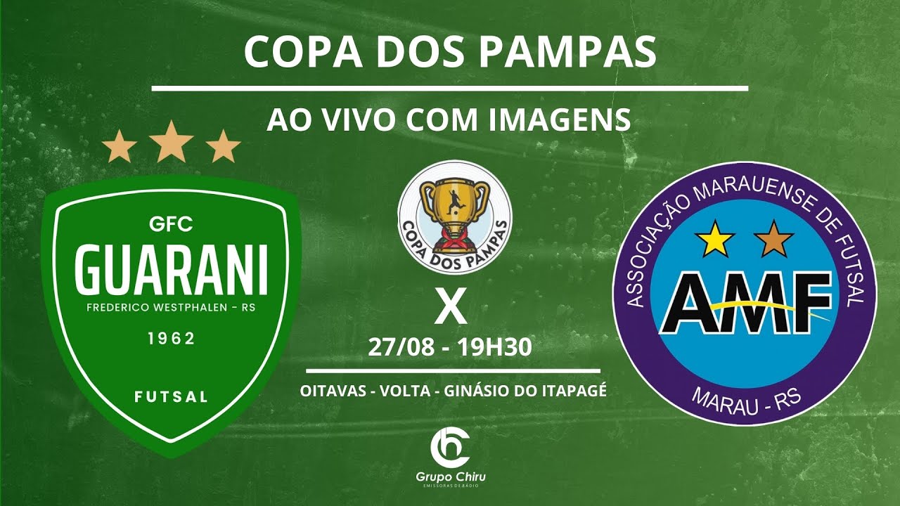 Guarani Futsal x AMF | Oitavas de final da Copa dos Pampas | Jogo de volta | Ao Vivo com Imagens