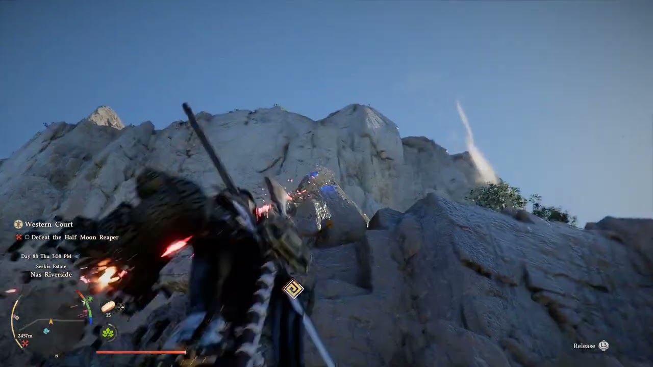 [Crimson Desert] Damiane easy cliff climbing method with sky step.