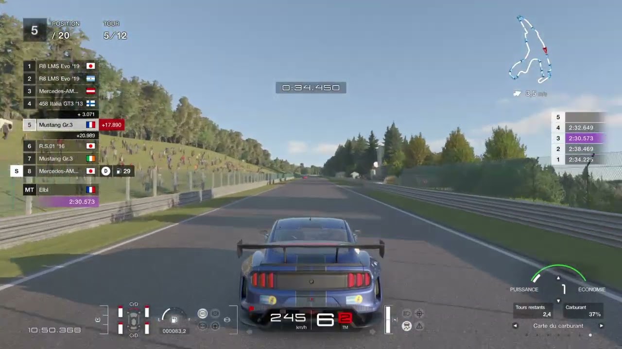 Mustang lmgt3 sur Spa 