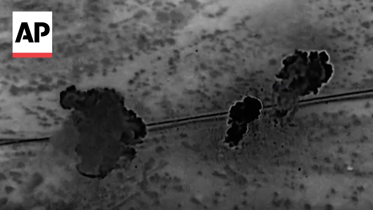 US Central Command releases video of US strikes on Kharg Island, Iran