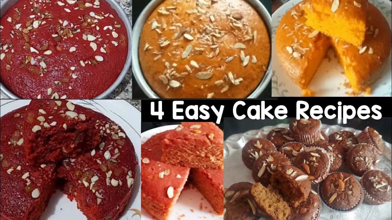  New Year Special 4 Cake Recipes | चुकन्दर, औरेन्ज, सट्राबेरी, बिना चीनी का केक | Cake Recipes by zk
