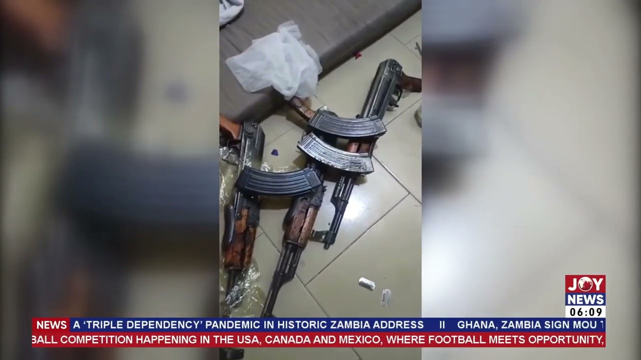 Ghana police say they foiled a plot to sell three AK-47 assault rifles in Tamale.