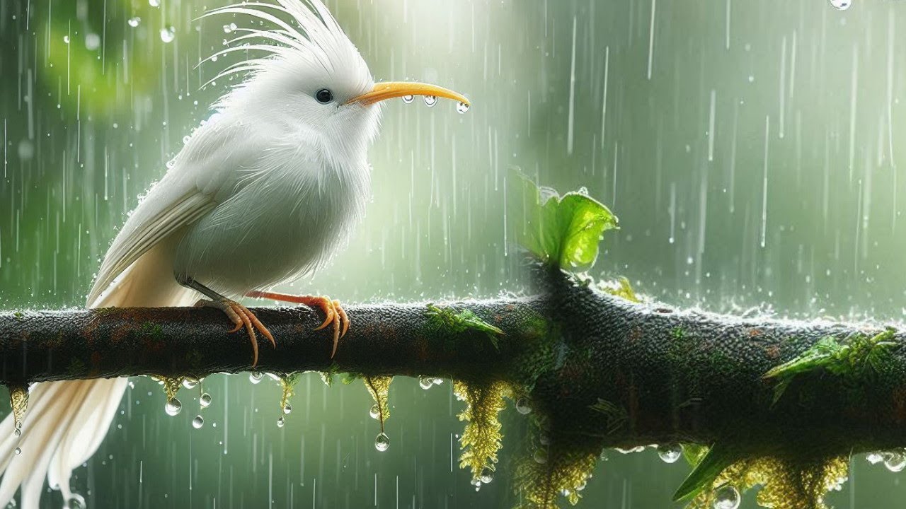 ✨ Atmosfera magica con pioggia leggera, foresta silenziosa e musica al pianoforte per rilassarsi