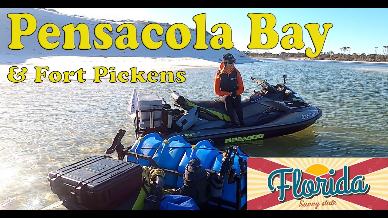 Discover fort Pickens and the Pensacola Bay - Ride Jetskis with Dolphins