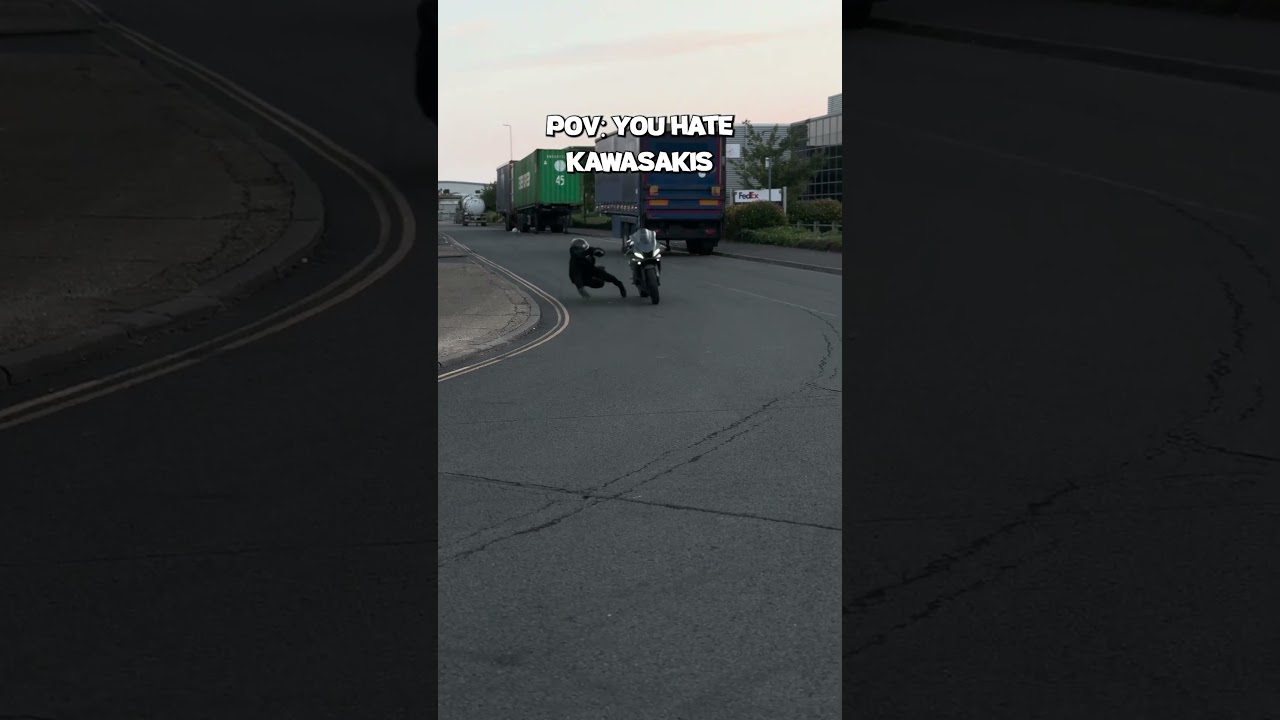 Never really like those green looking bikes #london #bikelife #wheelie #crash #motovlog