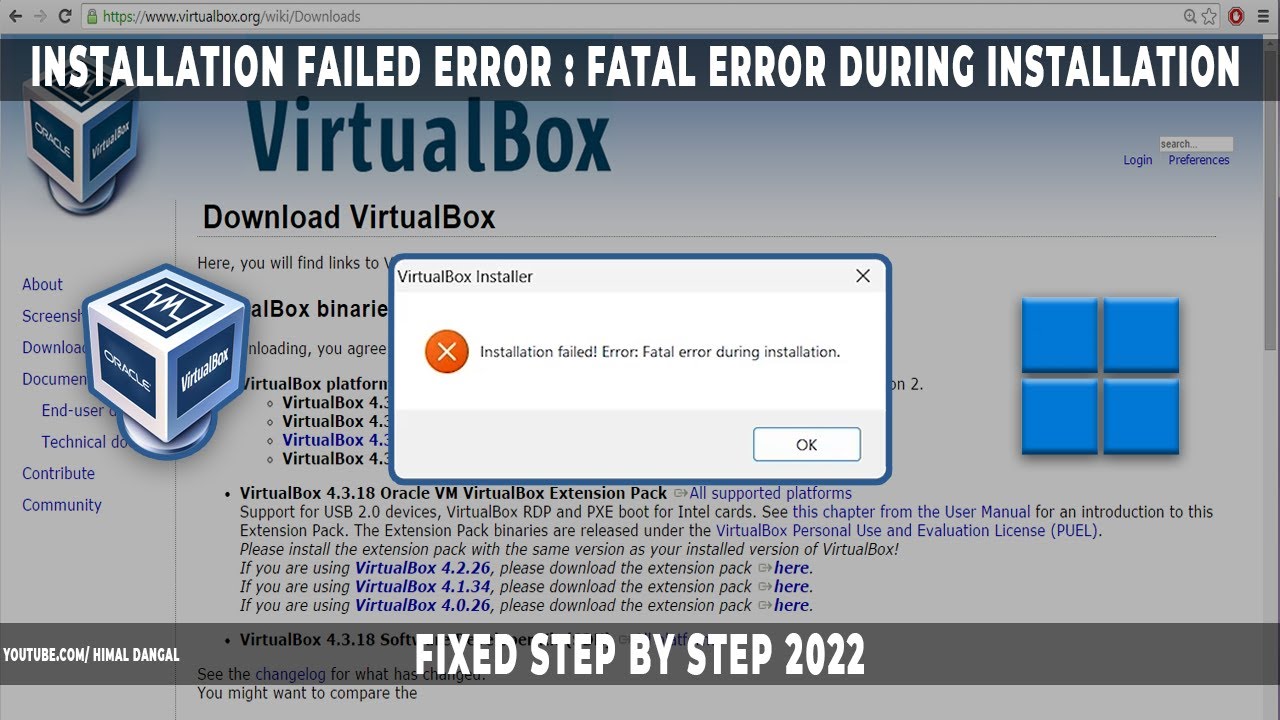 VIRTUAL BOX | Ошибка установки: критическая ошибка во время установки | ИСПРАВЛЕНО ПОШАГОВО В 202...