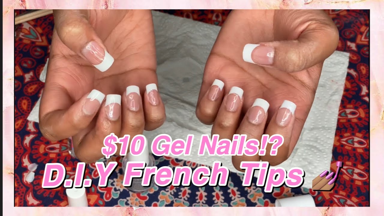 DIY Nails💅🏽: Kiss Brush On Gel Nail Kit | French Tips for $10😱 * NO ACRYLIC *
