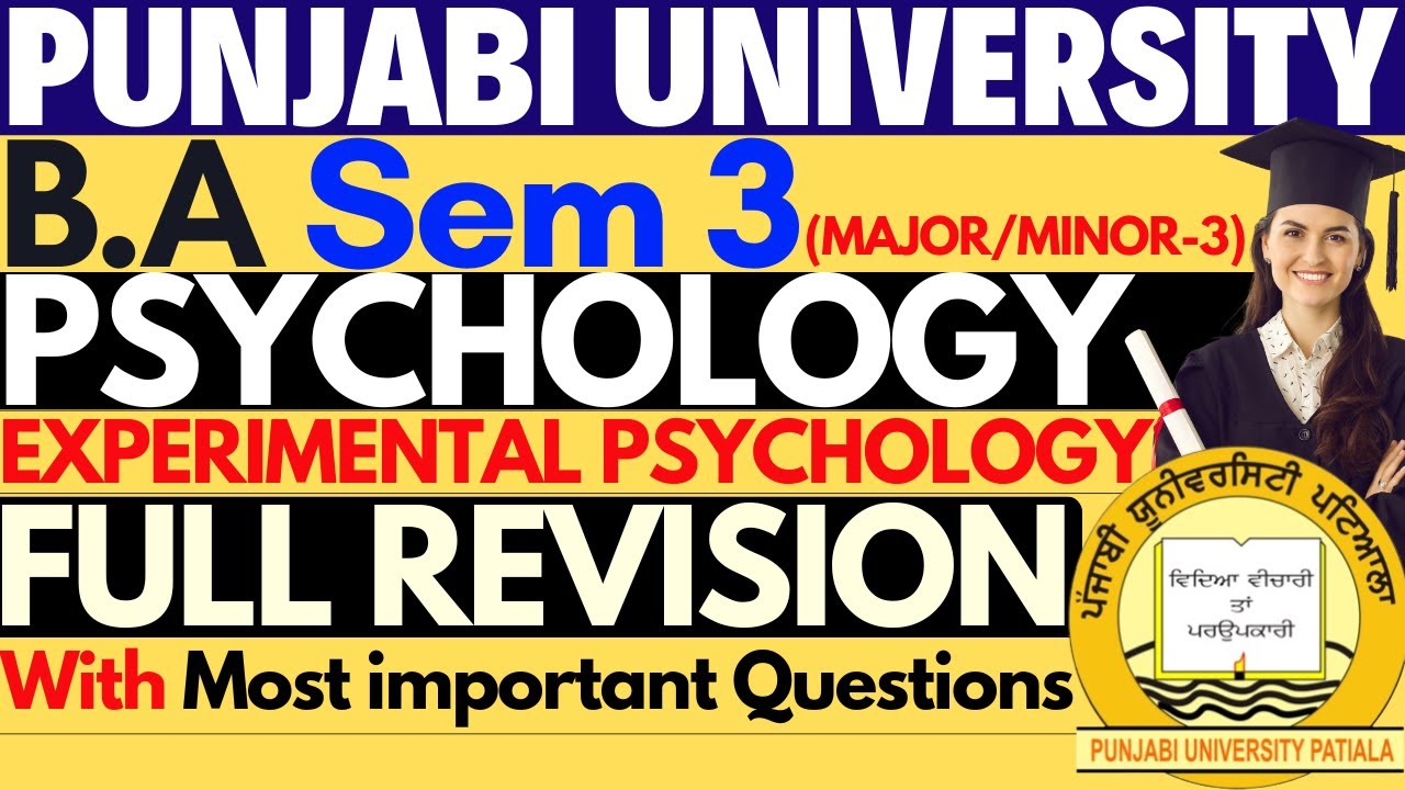 Experimental Psychology | BA 3rd Sem Psychology | Psychology BA 3rd Sem | Punjabi University Patiala