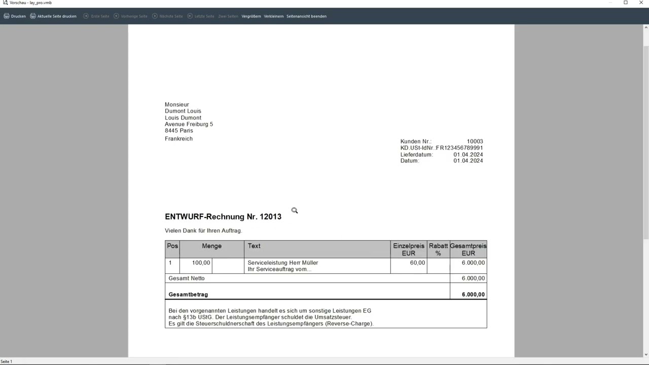 § 13b UStG in #lexware warenwirtschaft Reverse-Charge-Verfahren