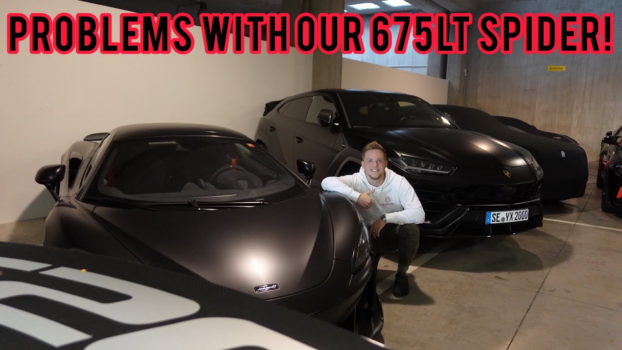 Problems with our McLaren 675LT Spider🏁 Vlog 11! The Satin Crew!
