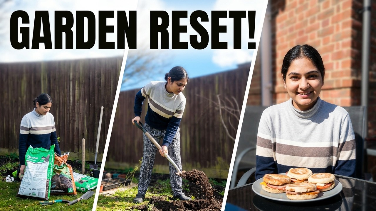 Spring Garden Makeover 🌿 | Soil Preparation, Digging & Morning Breakfast 🥪
