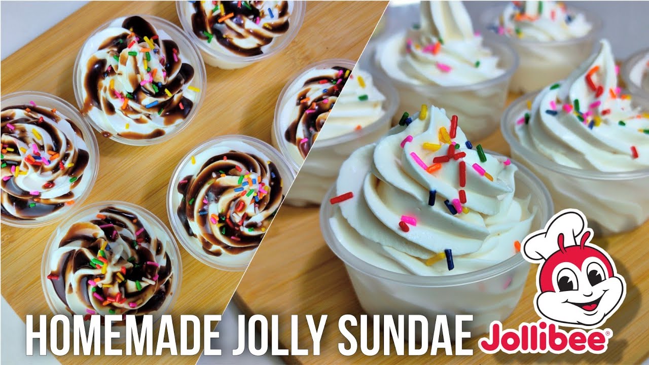 Lasang Jollibee Sundae - 3 Ingredient Soft Served Ice Cream | Homemade Sundae Ice Cream Recipe