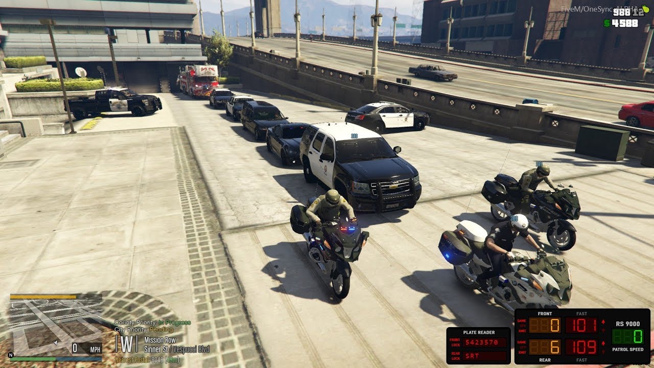 GTA 5 CADOJRP MBU ESCORT | K9 Funeral