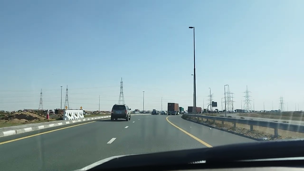 Sharjah#Road#we going to# desert safari#lahbab