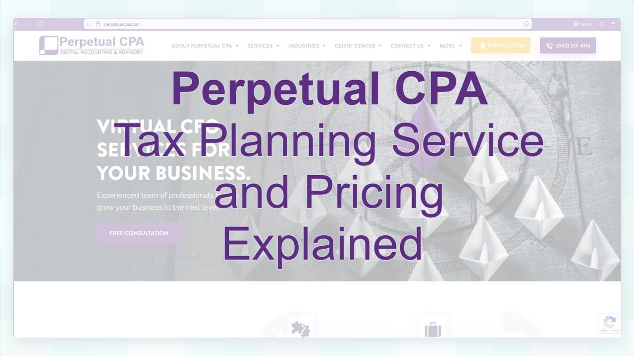 PERPETUAL CPA - explanation of the tax planning service features and pricing.