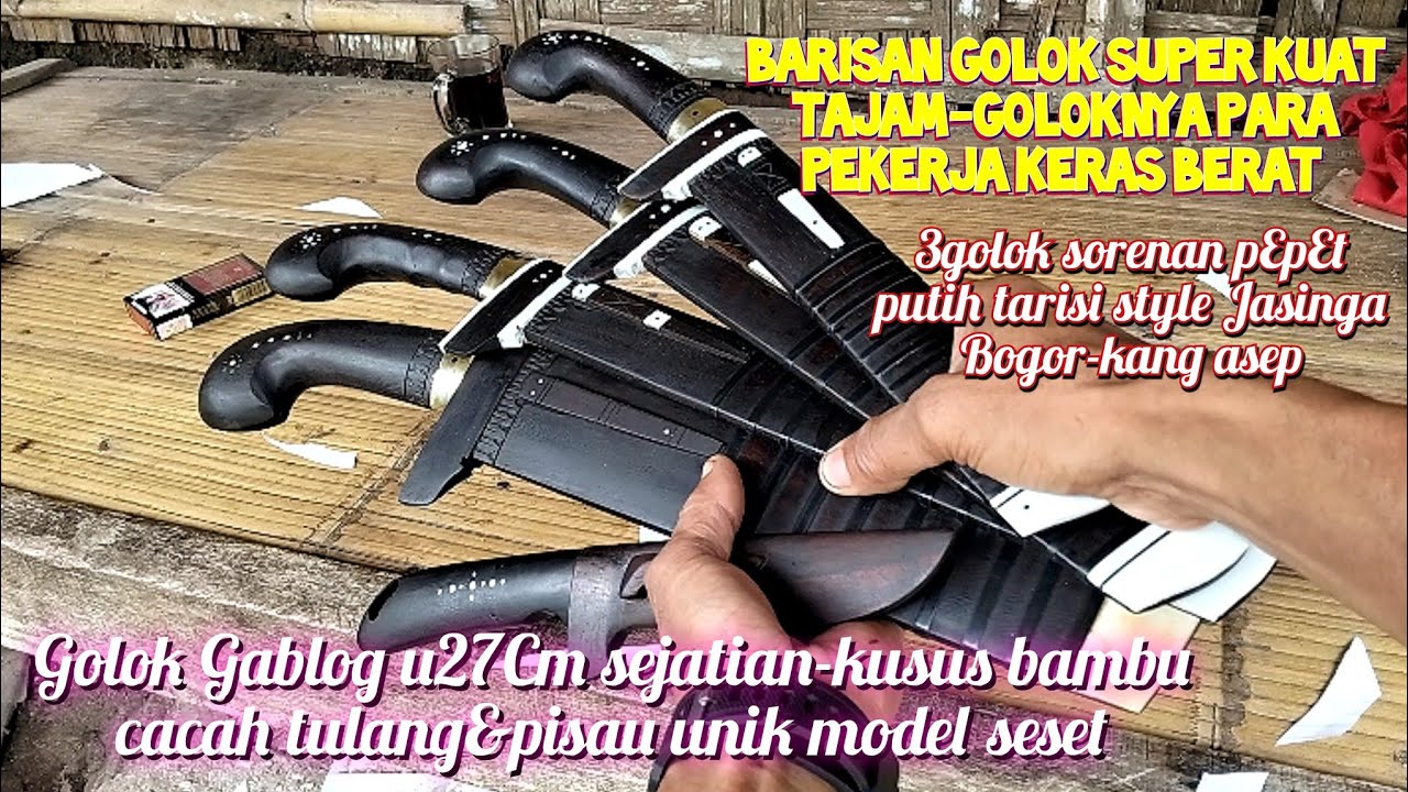 4Golok Super Kuat Tajam-Kusus Para Pekerja Keras Berat-Pisau Unik Model Seset-Tarisi Style Jasinga🔥