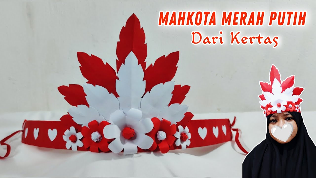 Cara Membuat Topi Mahkota 17 Agustus Dari Kertas || Membuat Topi Merah Putih Karnaval Yang Mudah