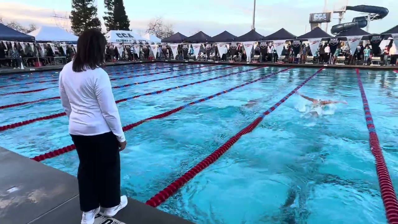 2026 CA/NV Sectional Champs🏊🏆 Women’s 50 yard butterfly final. Katrin Otaegi (SRVA) 24.19