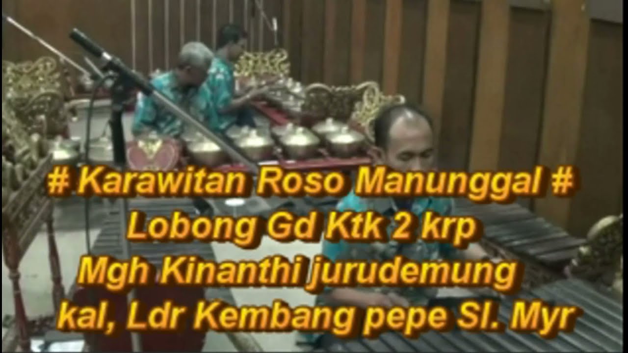 Notasi Gendhing Lobong mgh Kinanthi Jurudemung Kalajengaken Ldr Kembang pepe Sl.m