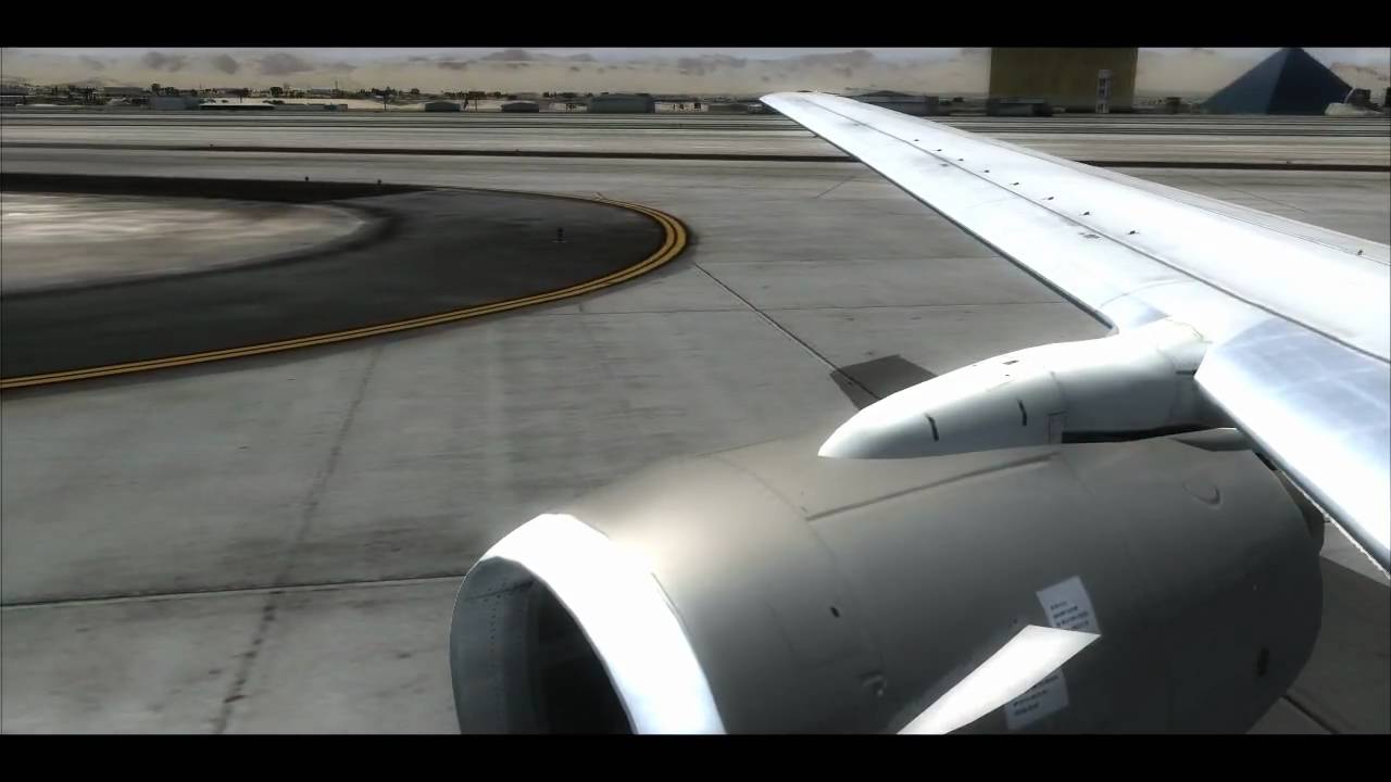 FSX Flight Simulator X HD - Landing Las Vegas - i7 OC @ 3.80 GHz and ATI 4870 HD X2 V2 FS Dream Team