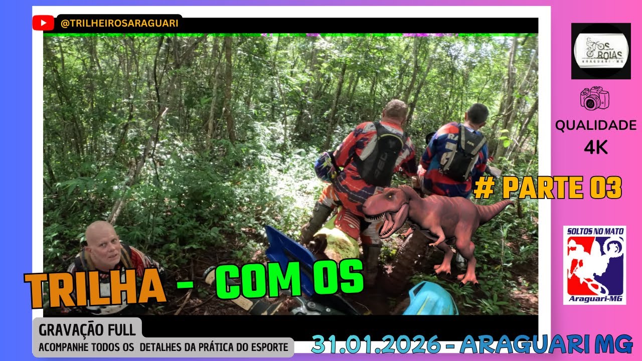 🚴 Trilha (Parte 03) | 31.01.2026 com os Dinos em Araguari Mg #offroad #gopro