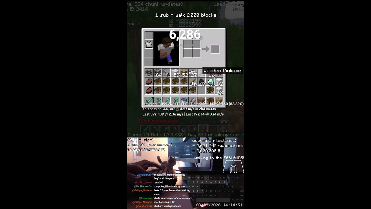 Journey to Minecraft's Corner Farlands #71 (2,200,000, 17.52%)