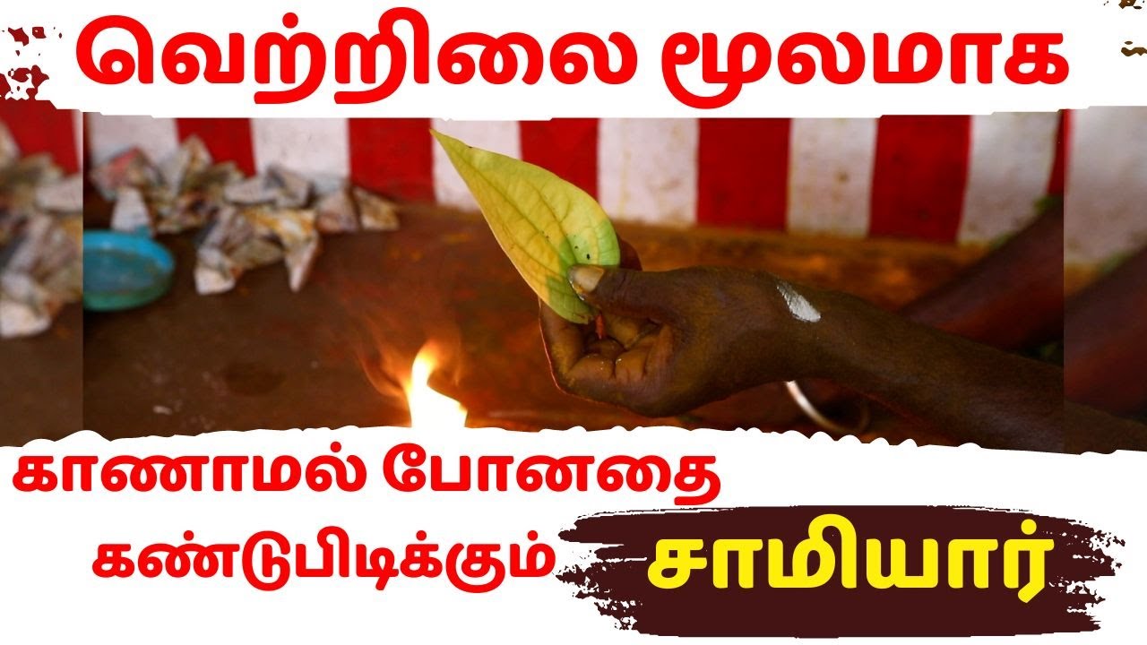 வெற்றிலை மூலமாக காணாமல் போன பொருட்களை கண்டுபிடித்து தரும் சாமியார்