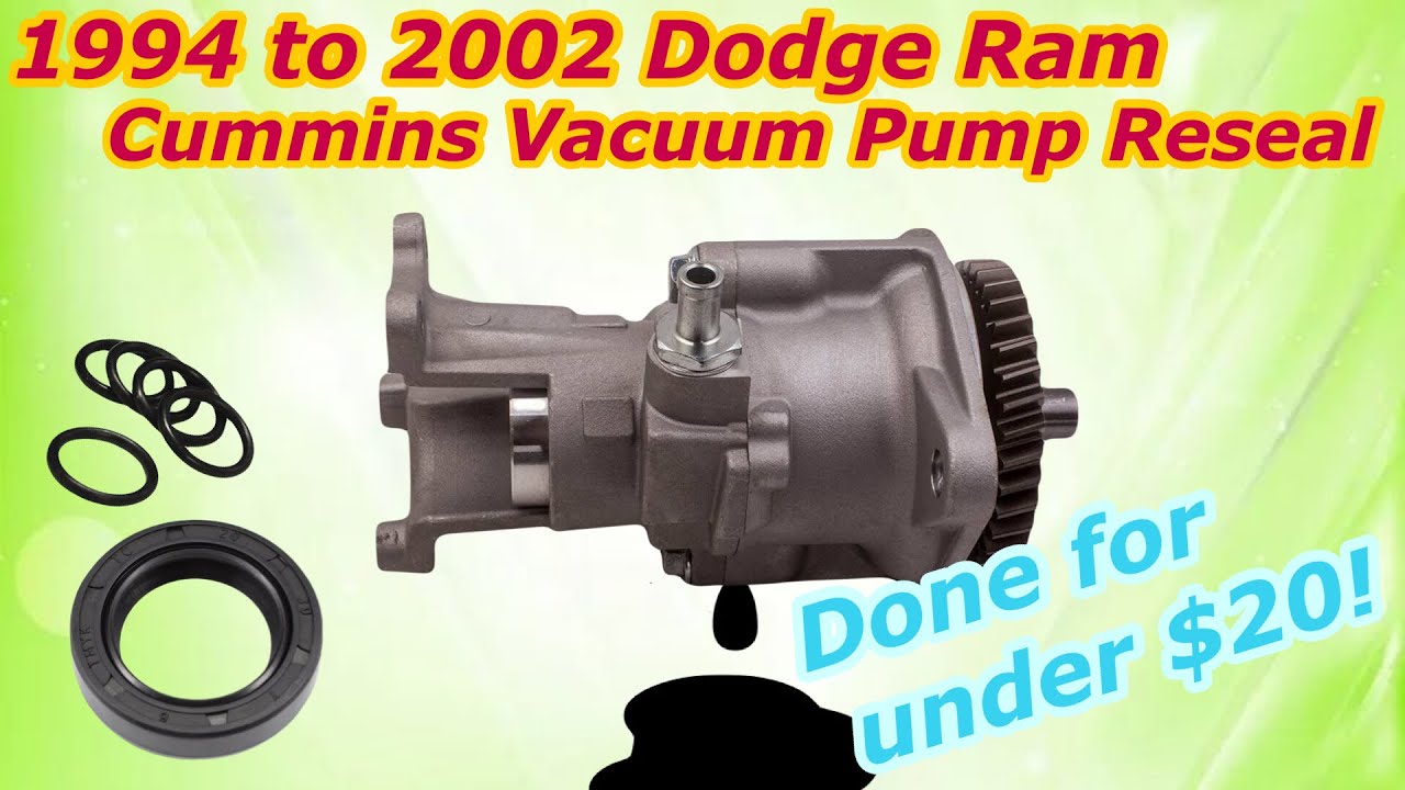 Инструкция по замене вакуумного насоса Dodge Ram Cummins 1994–2002 годов